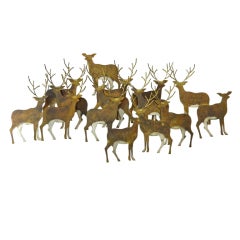 Curtis Jere Brass Deer Wall Sculpture