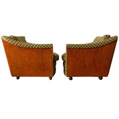 Pair of Hollywood Regency Club Chairs