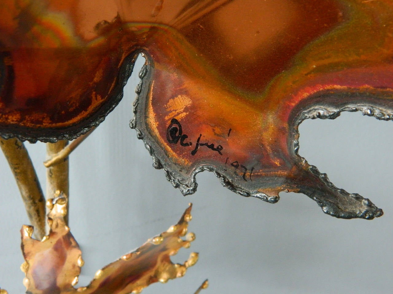 20th Century Metal Maple Tree Branch Wall Sculpture by Curtis Jere