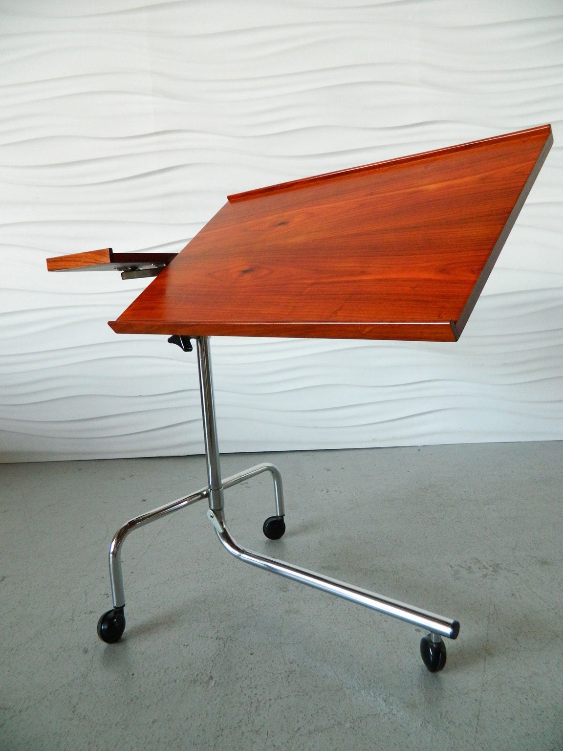Danish Modern Rosewood Rolling Tray Table by Danecastle