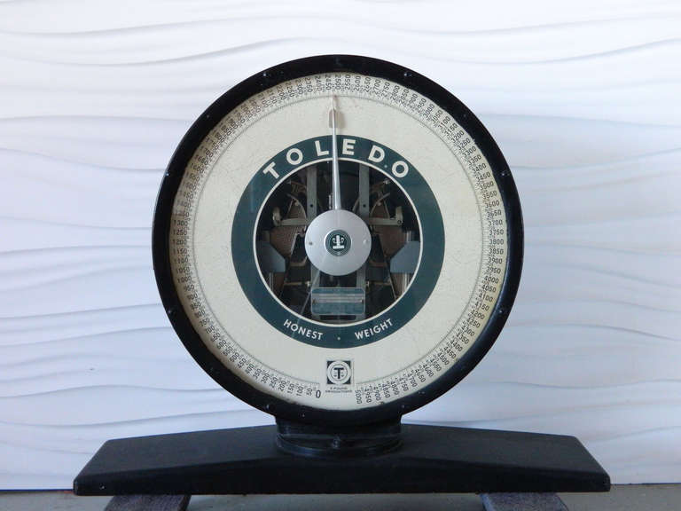 Originally used on farms and factories to weigh bulk material, this vintage Toledo 