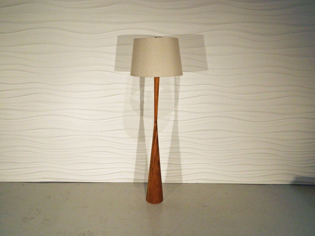 Conical floor lamp in the style of Phil Powell.