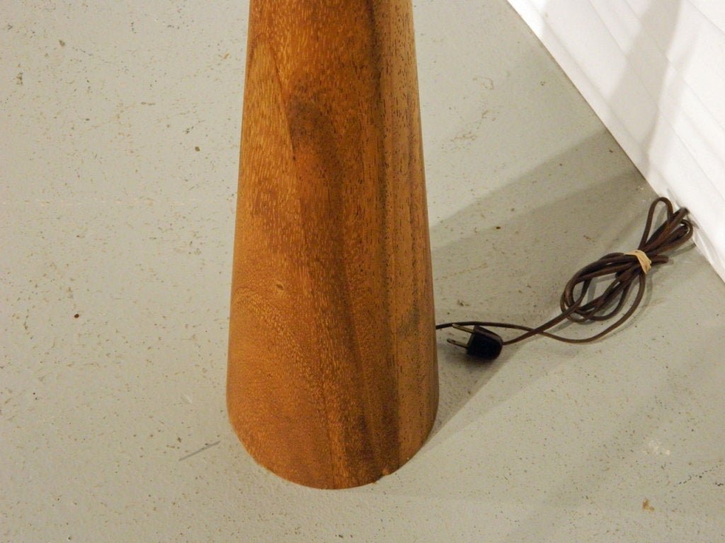 20th Century Phil Powell-style Walnut Floor Lamp