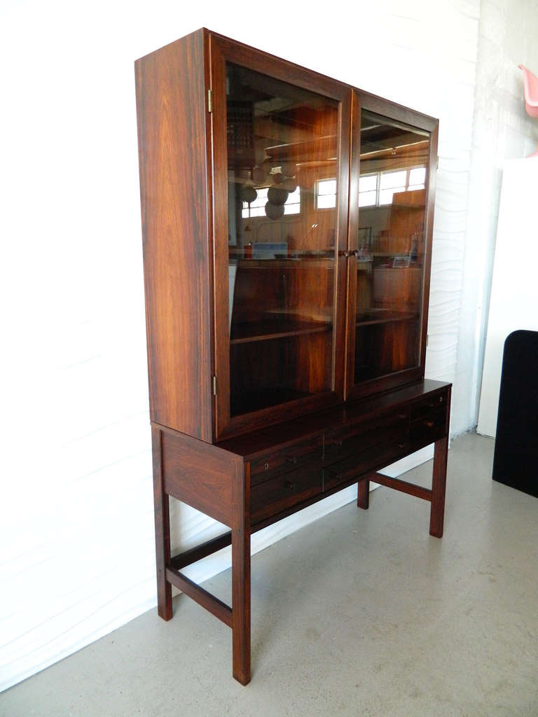 Mid Century Danish Rosewood Cabinet by Lovig In Good Condition In Baltimore, MD