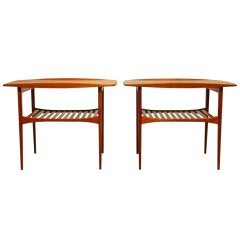 Pair of Tove 
Edvard Kindt-Larsen Solid Teak Side Tables