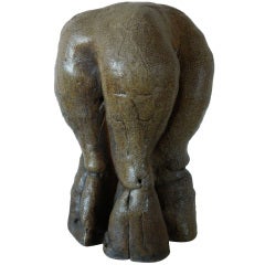 Abstract Ceramic Elephant Sculpture