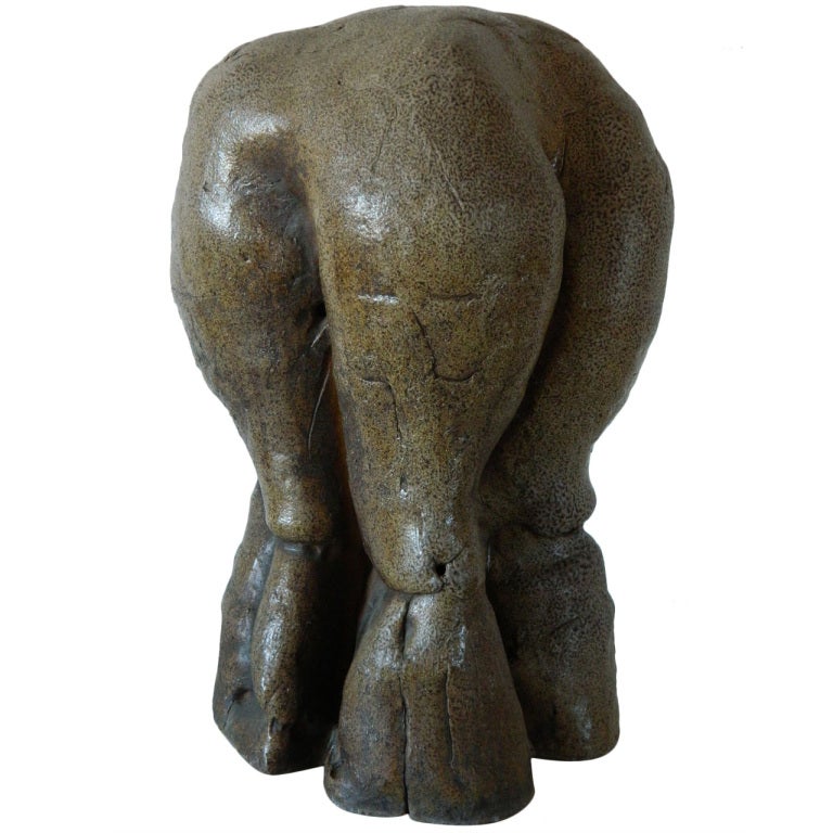 Abstract Ceramic Elephant Sculpture at 1stDibs