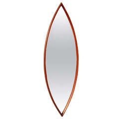 Danish Teak Elipse Mirror 1