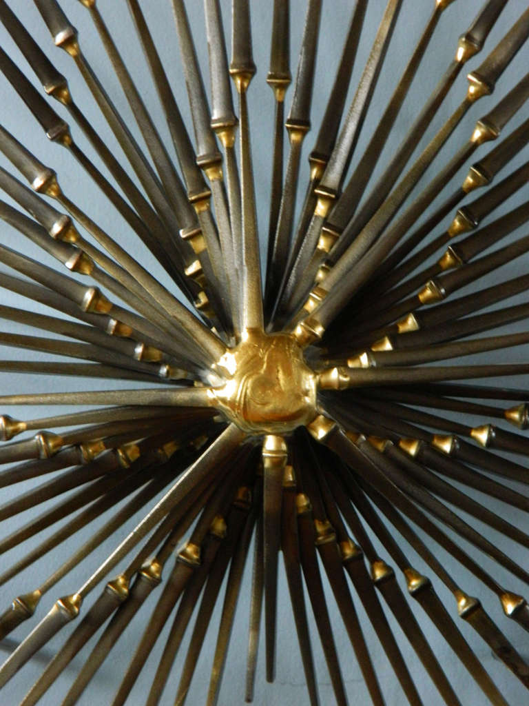 Vintage Nail Art Wall Sculpture of Palm Leaf at 1stdibs