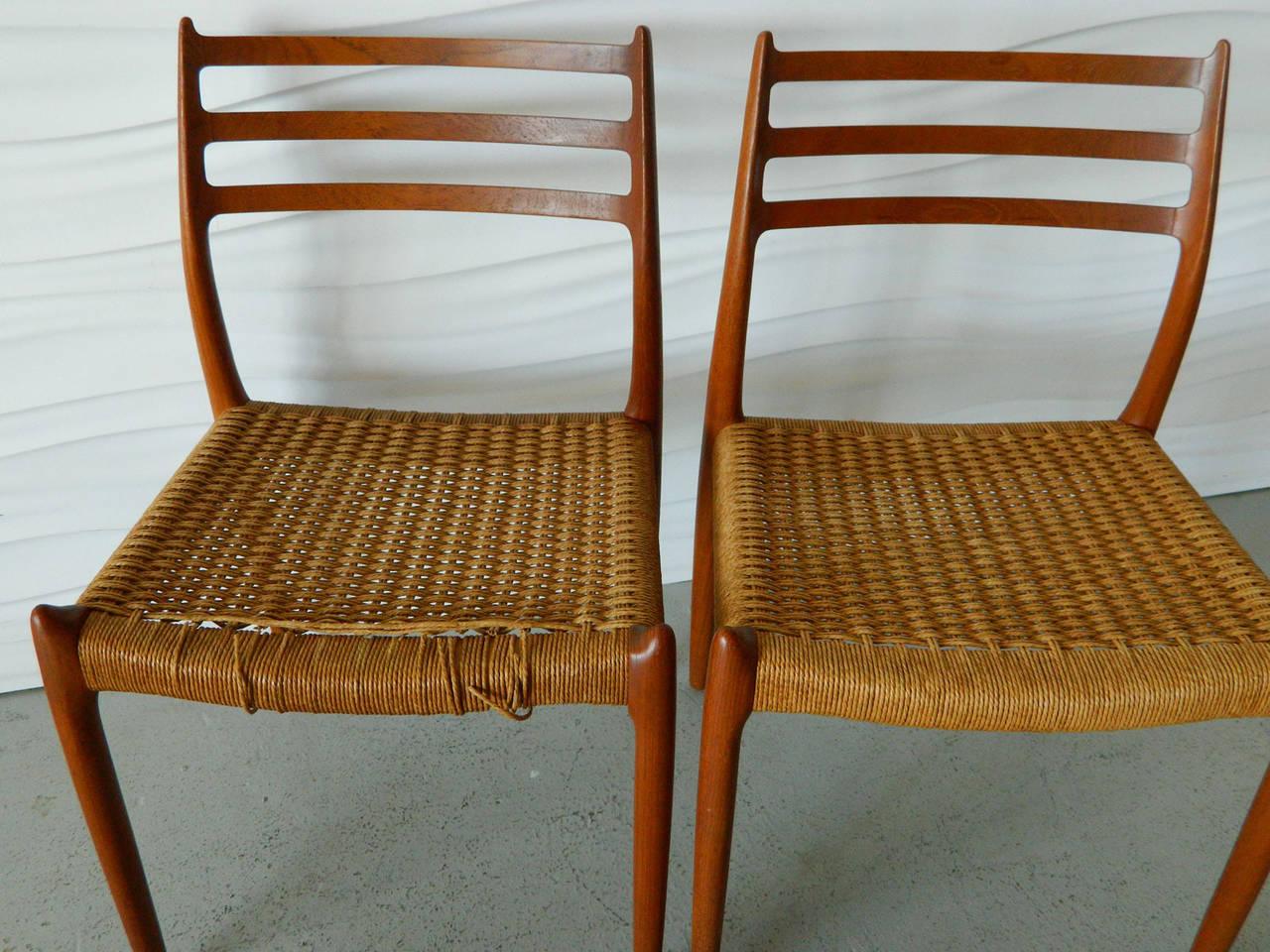 Set of Eight Niels Møller Teak Dining Chairs, Model No. 78 2