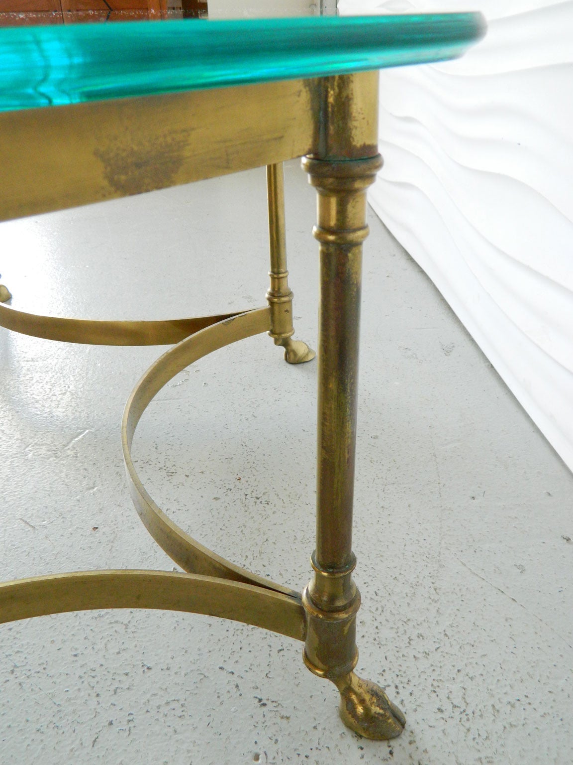 Hollywood Regency Hexagonal Brass Coffee Table in the Style of Labarge In Good Condition In Baltimore, MD