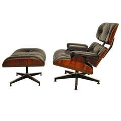 Eames Rosewood 670 Lounge Chair and Ottoman