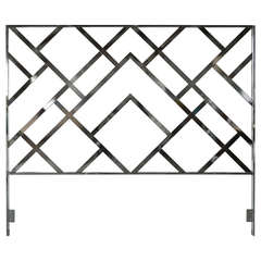 King Chrome Lattice Headboard by Design Institute America