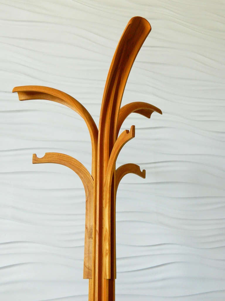 Unknown Solid Teak Bentwood Coat Stand For Sale