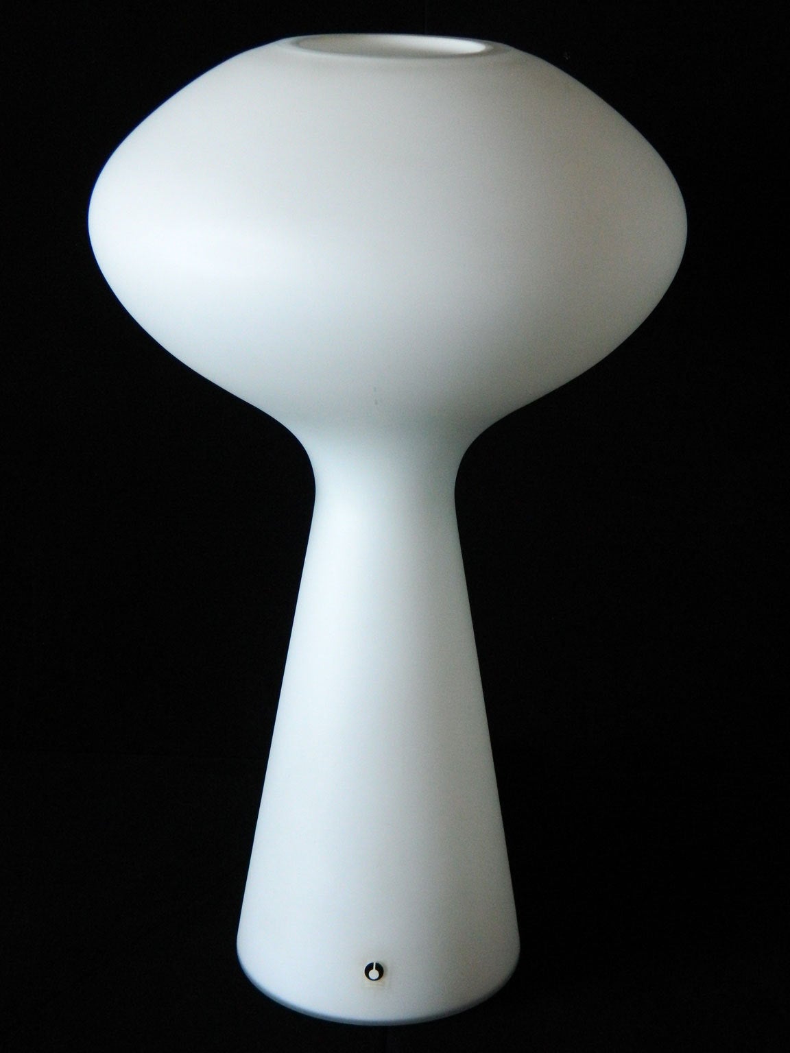 Pukeberg Sweden Handblown Frosted Glass Lamp For Sale