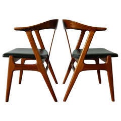 Pair of Torbjorn Afdal for Bruksbo Teak Chairs