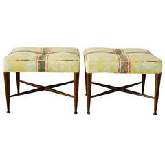 Pair of Edward Wormley Thebes Footstools for Dunbar