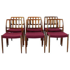 Six Niels Moller Rosewood No. 83 Chairs