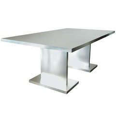 Thayer Coggin Sheath Collection Aluminum Clad Dining Table