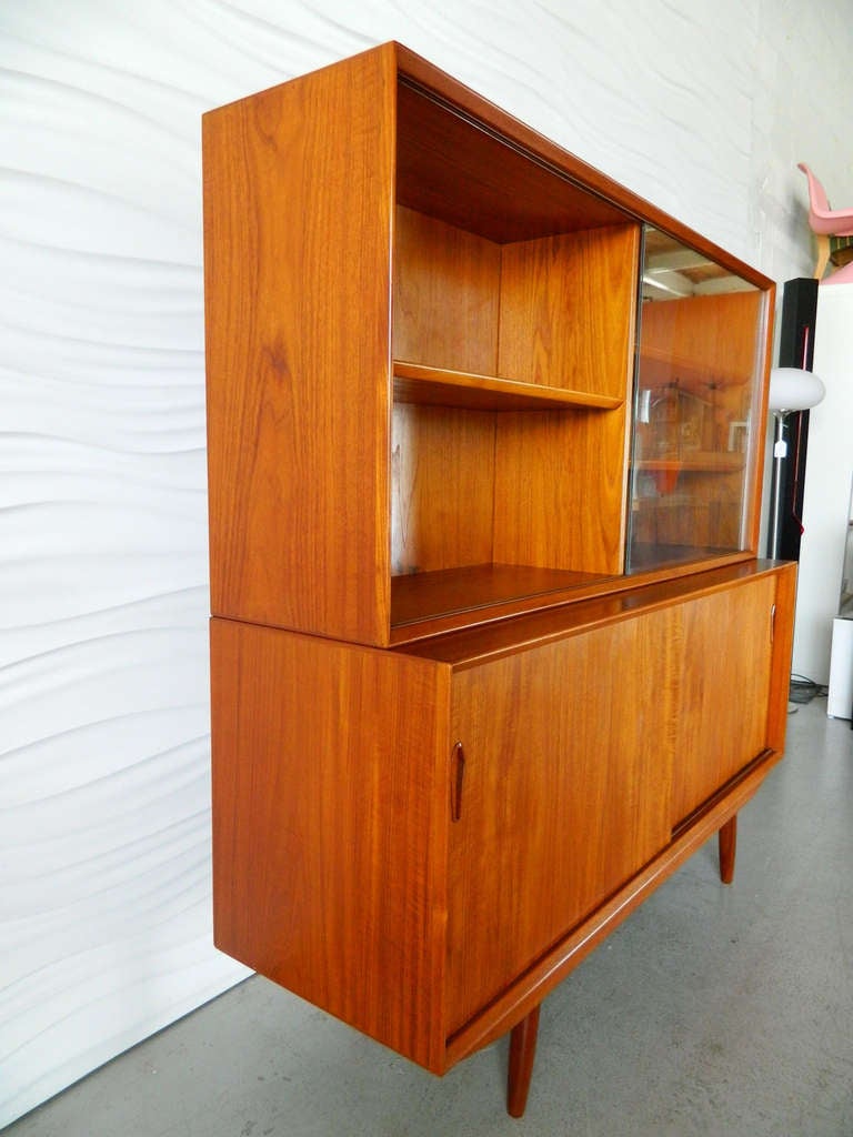 20th Century Danish Modern Teak Sideboard with Hutch