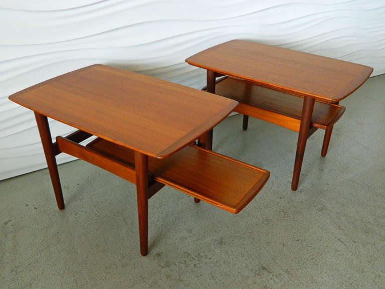 20th Century Danish Modern Teak End Tables by Bramin Mobler