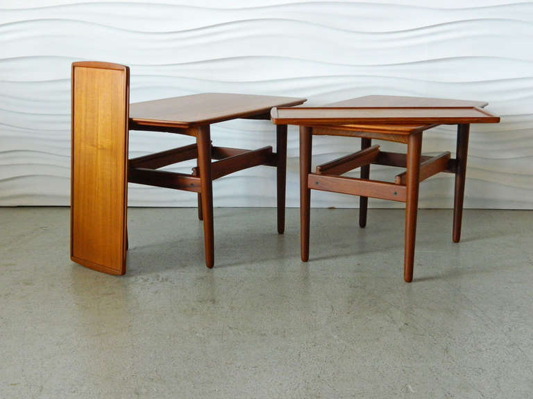 Danish Modern Teak End Tables by Bramin Mobler 1