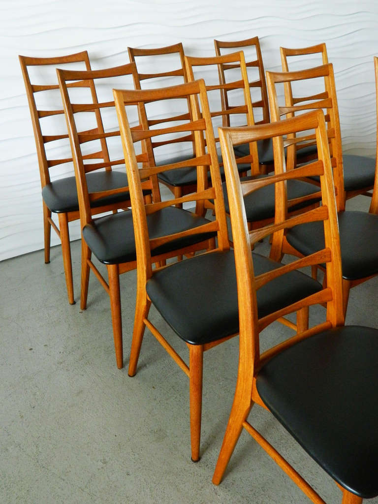 Danish Set of 12 Koefoeds Hornslet Teak Chairs