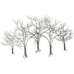 C Jere Chrome Sculpture of Trees