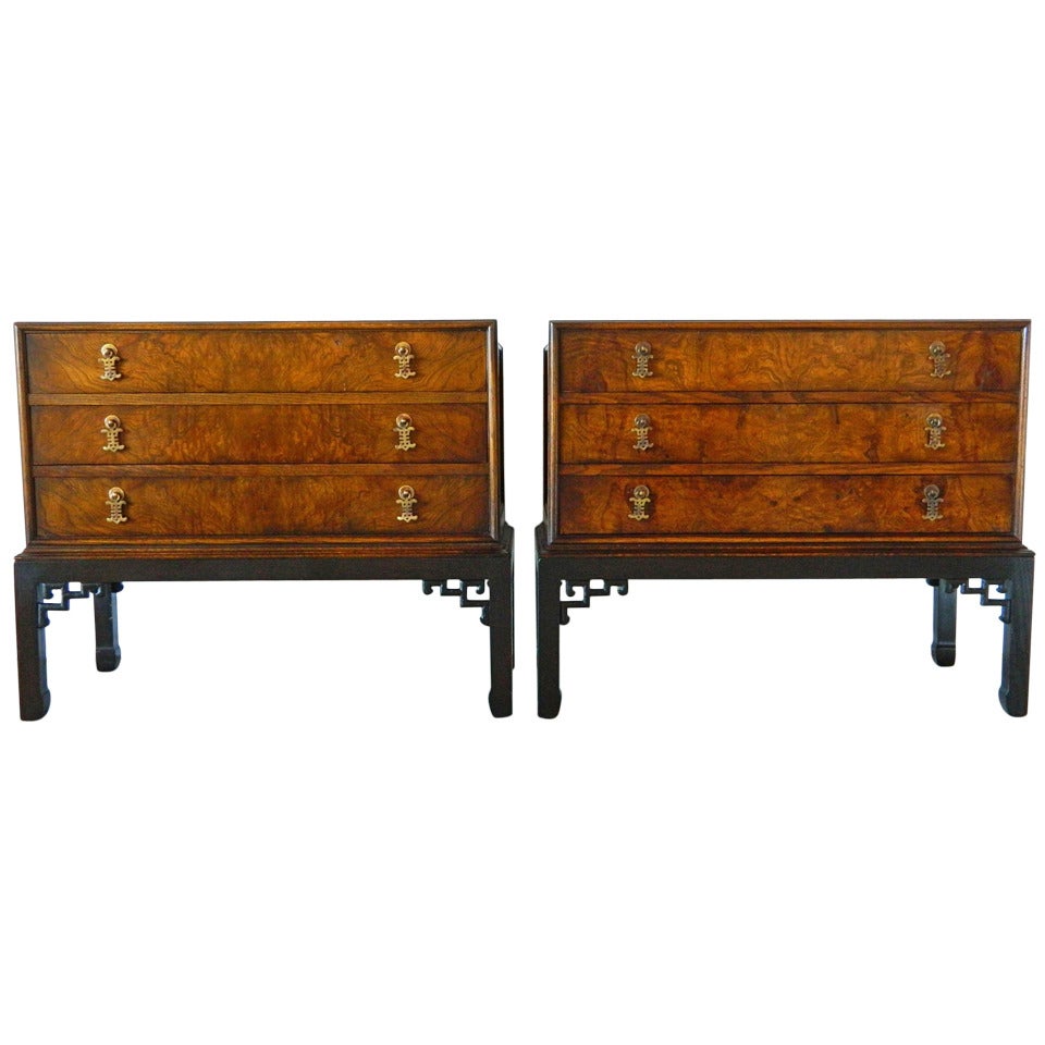 Pair of Hekman Asian Chests