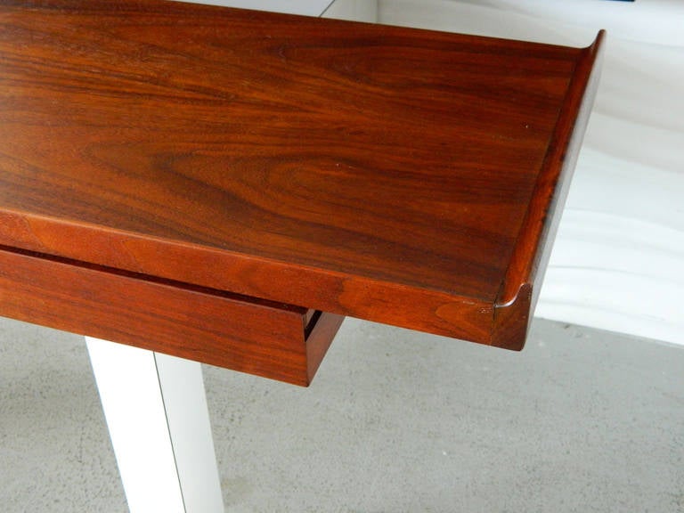 Walnut American Mid-Century Modern Floating Shelf Console