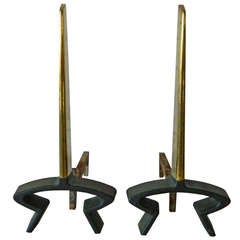 Donald Deskey Andirons for Bennett
