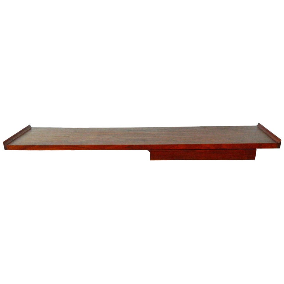 American Mid-Century Modern Floating Shelf Console