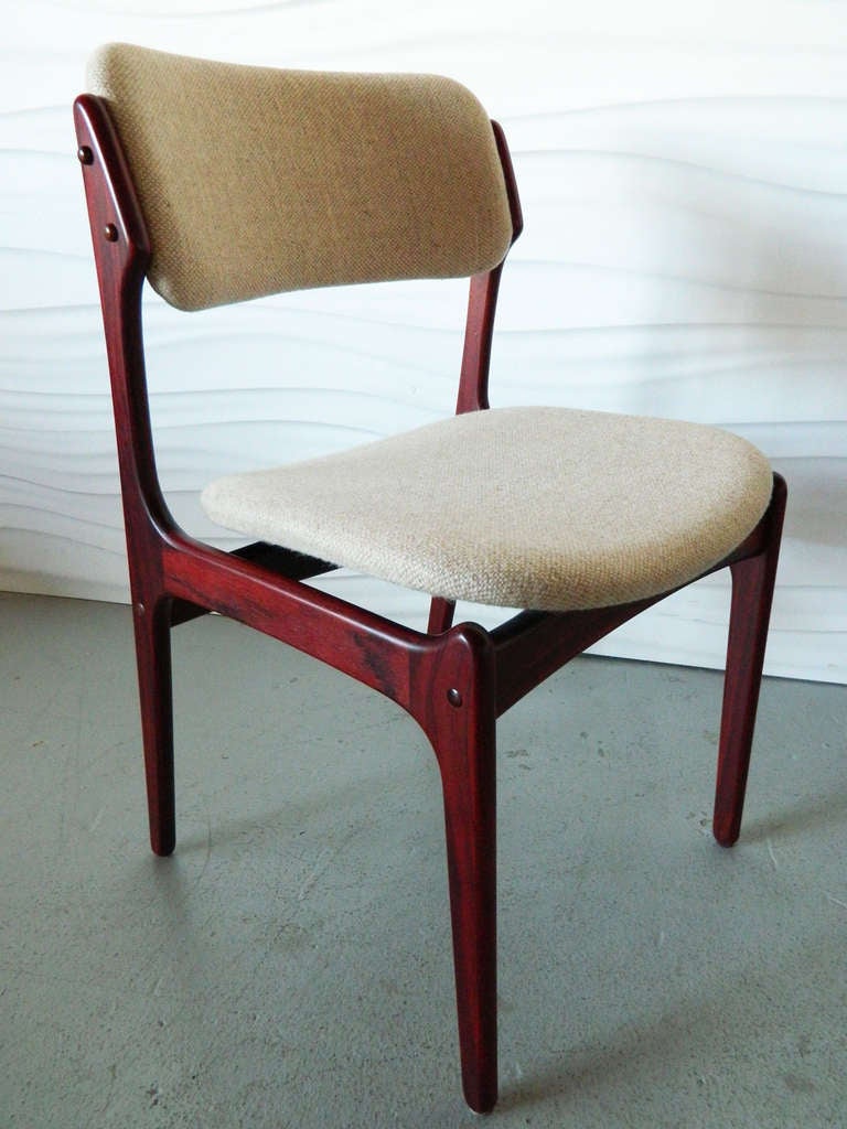 Danish Set of Four Rosewood Eric Buck Chairs For Sale