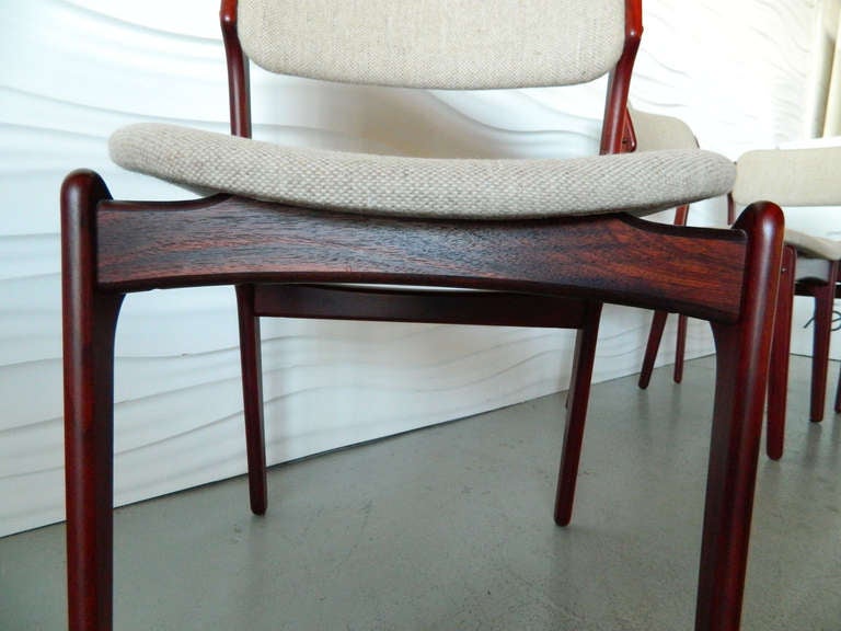 20th Century Set of Four Rosewood Eric Buck Chairs For Sale