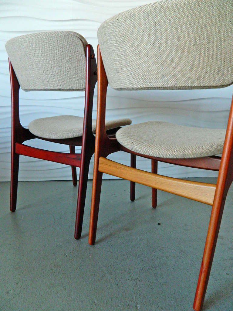 Set of Four Rosewood Eric Buck Chairs For Sale 1