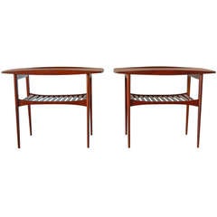 Pair of Tove 
Edvard Kindt-Larsen Solid Teak Side Tables