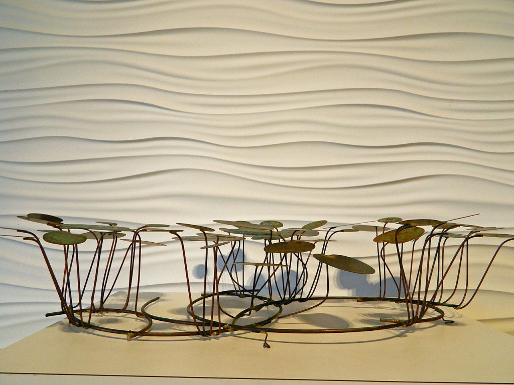 Curtis Jere Brass Lily Pad Wall Sculpture 2