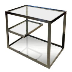 Hollywood Regency Chrome Bar Cart