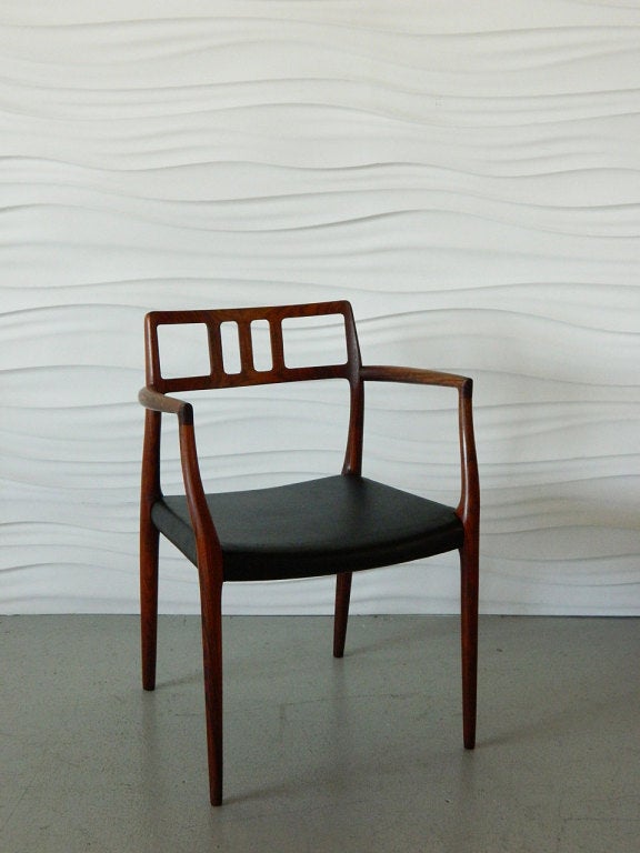 Danish Niels Moller Rosewood Arm Chair Model 64