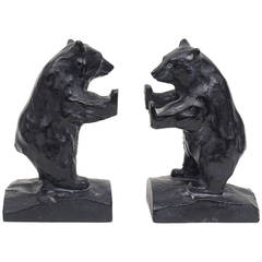 Pair of Bear Bookends, 1980s