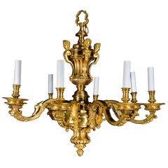 Antique American Louis XVI Style Gilt Bronze Chandelier By E.F. Caldwell, ca.1890