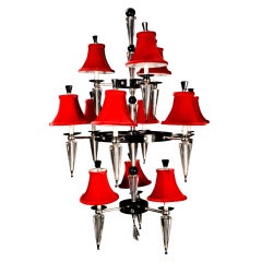 Unique Antique French Art Deco Lucite Chandelier, Ca.1940
s. Unique Antique French Art Deco Lucite Chandelier, Ca.1940
s.