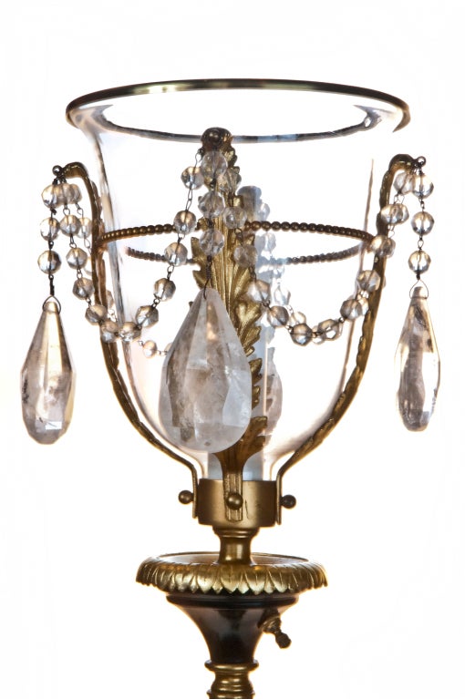 Pair of Fine Antique French Louis XVI Bronze Floor Lamps In Good Condition For Sale In New York, NY