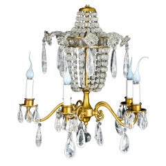 Bagues Exquisite  French  Louis XVI Rock Crystal Chandelier