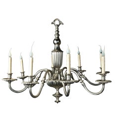 Antique Silvered Bronze George Ii Style Caldwell Chandelier