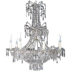 Rare Swedish Antique Neoclassical Crystal Chandelier, ca.1870s Rare Swedish Antique Neoclassical Crystal Chandelier, ca.1870s