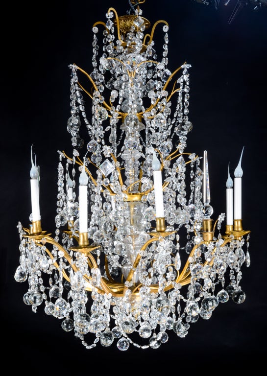 Rare Antique French Louis XVI Baccarat Chandelier, ca.1850s