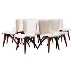 Set of 10 Dining Chairs From Van Oss, Culemborg
