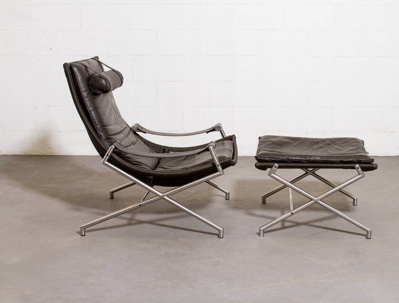 Dutch Gerard Van Den Berg for Rohe DES2021 Lounge Chair and Ottoman