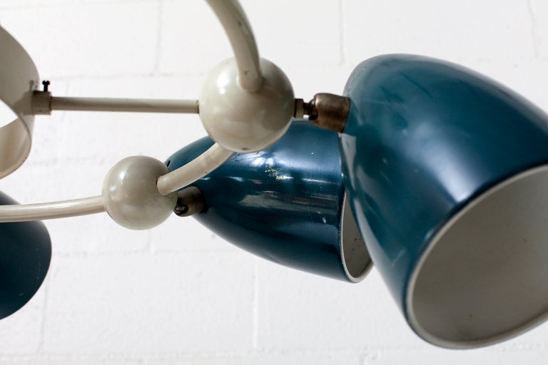 Mid-Century Modern Phillips Bullet Head Chandelier